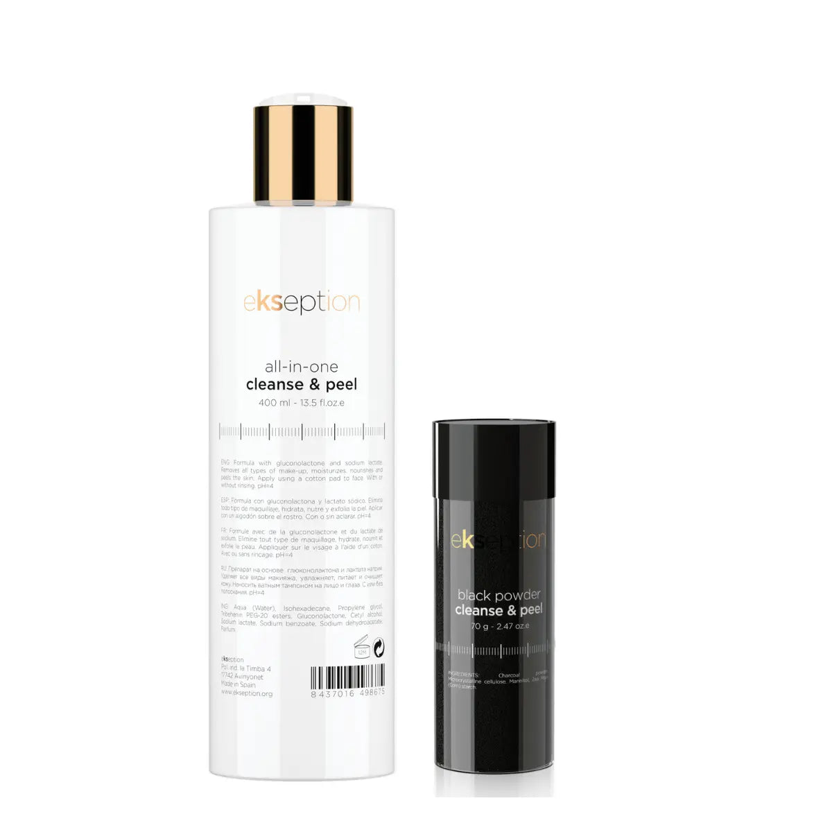 ALL- IN- ONE CLEANSE & PEEL + BLACK POWDER CLEANSE & PEEL